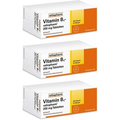 Vitamin B1-Ratiopharm 200 mg Tabletten x3 3x100 St Image