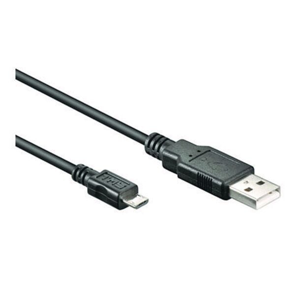 goobay USB-Kabel USB 2.0 A/Micro USB 2.0 B schwarz 3.0 m schwarz Image
