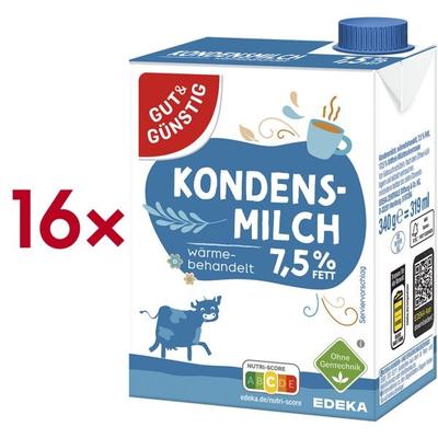 Gut und Günstig 16er-Pack Kondensmilch 7,5% Fett Image