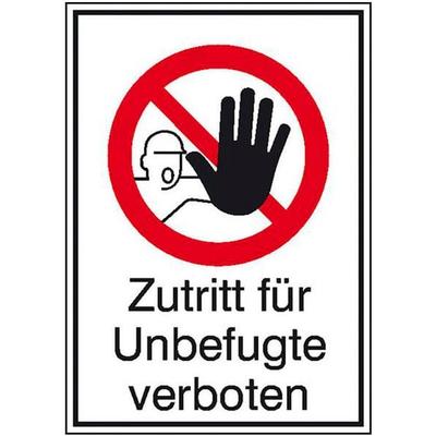 OTTO Office Verbotsschild »Zutritt für Unbefugte verboten« 26,2 x 37,1 cm Aluminium 1 Stück Image