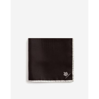 Silk Pocket Square - Black - Dolce & Gabbana Scarves