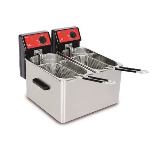 frifri ECO 4+4 Tischfritteuse 2x 3200W 3,2kW 2x 230V 5-7kg Pommes Fritteuse Image