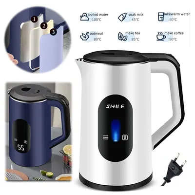3L Stainless Steel Electric Hot Water Boiler Auto-Shutoff Thermal Water Kettle 1500W Fast Boil Boil Water Pot Home Kitchen Tool
