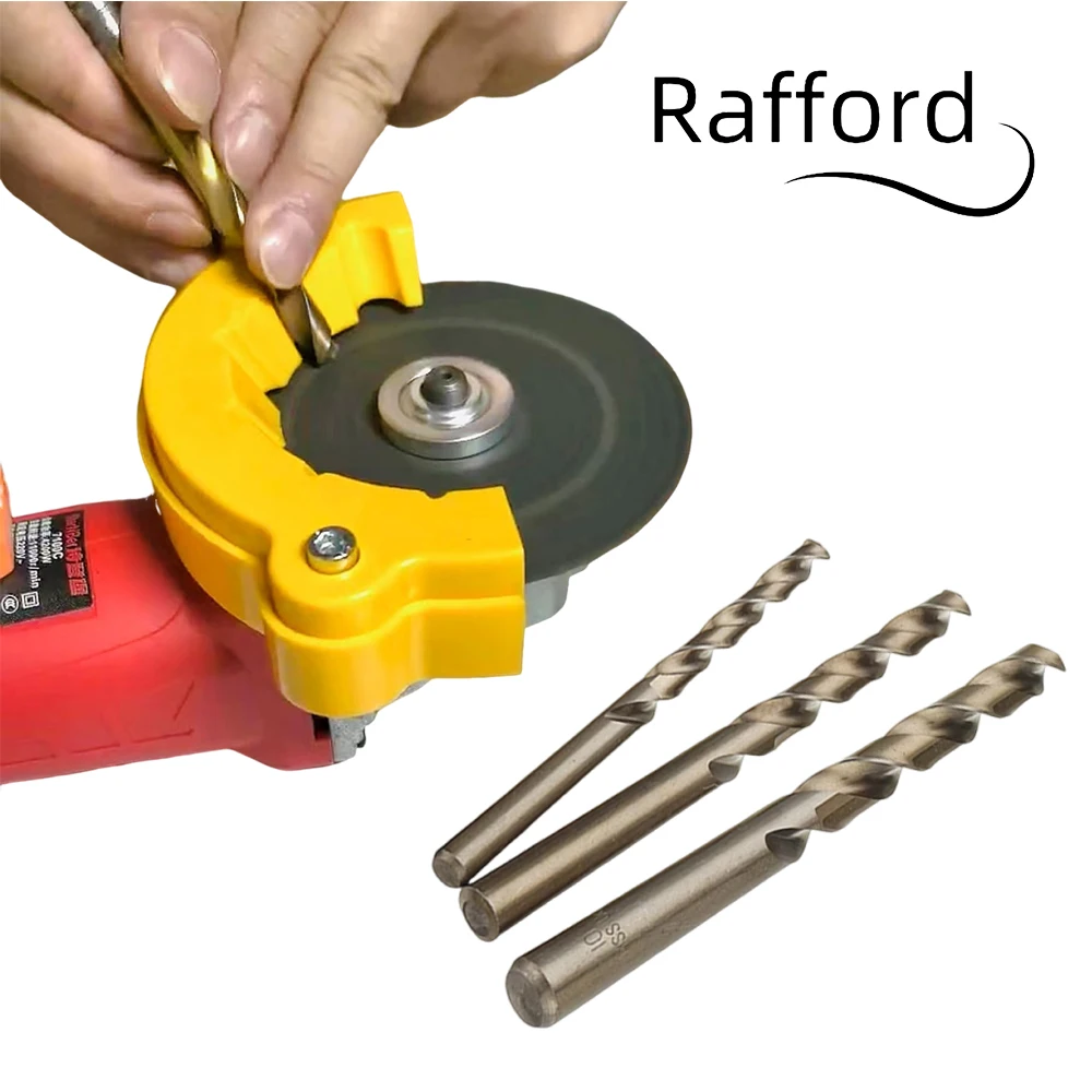 3 Stück 5/6/8 mm Spiralbohrer mit geradem Schaft (HSS) mit 6-in-1-Bohrerschleifwerkzeug, Schrottbohrer, Schleifen und Polierhilfe Image