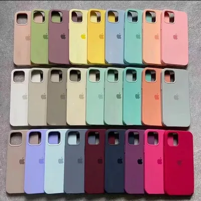 Official Original Apple Silicone Cases For iPhone 13 16 14 15 12 Pro Max Full Protector Full Apple Logo Phone Cover With Box