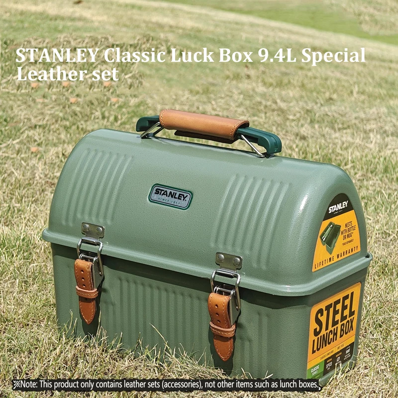 Für Stanley Lunchbox 9,4 L Zubehör Set Griff Rindsleder Abdeckung Ultraleichte Aluminium Legierung Tisch Top Hängen Rack Filz Futter