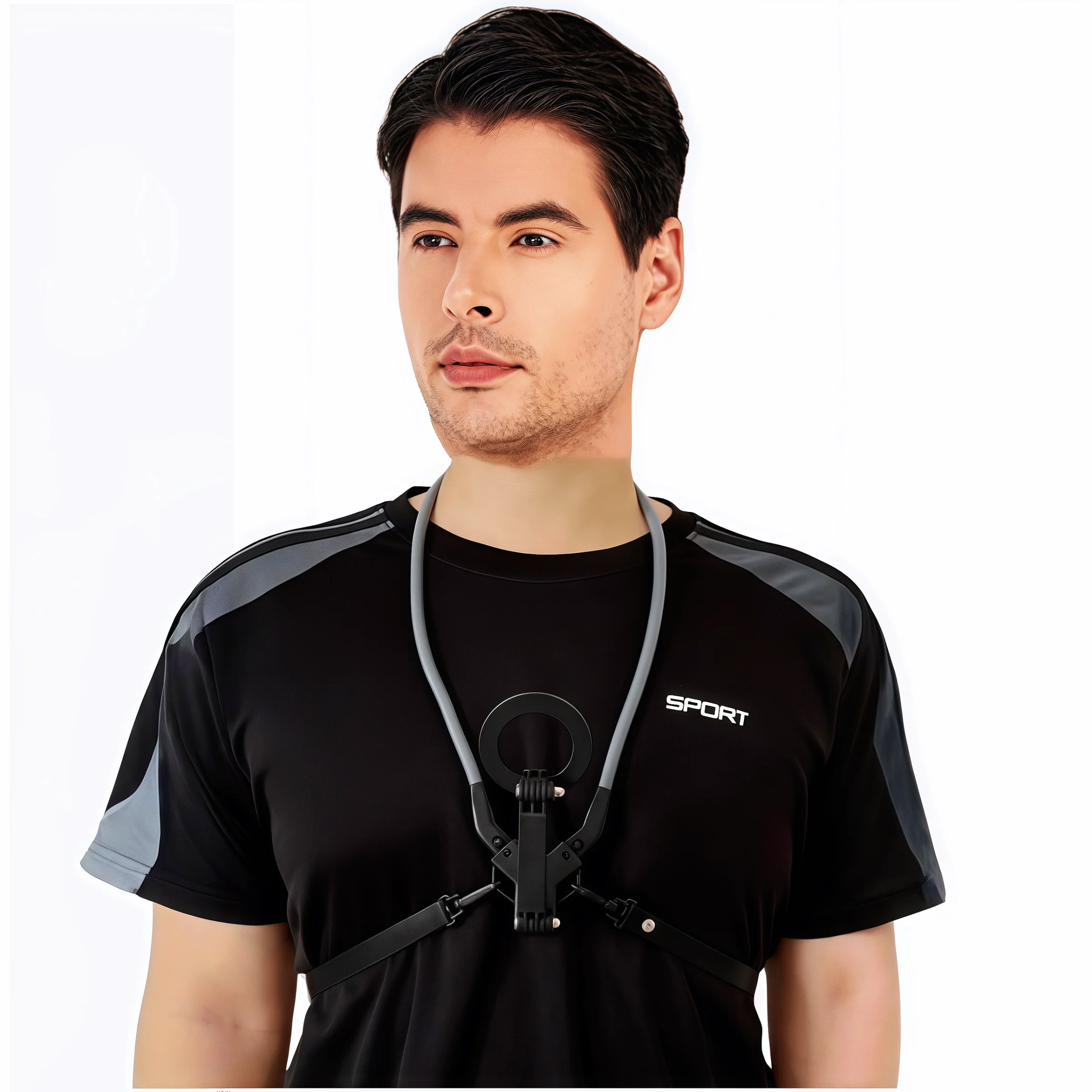 Magnetischer Nackenständer, geeignet für Mobiltelefone, Nacken-Handyständer, Selfie-Ständer, freihändige Handy-Nackenstütze, Brusthalterung Image