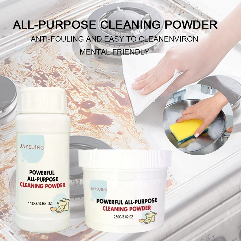 Multifunktionales Reinigungspulver mit starker Fähigkeit zum Entfernen von Topfschmutz und Öl, speziell für die Küchenreinigung konzipiert Image