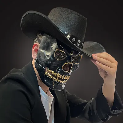Halloween Schädel Maske Requisiten mit beweglichen Kiefer realistischen Dekor für Erwachsene atember aub enden und dauerhaften Eindruck Image