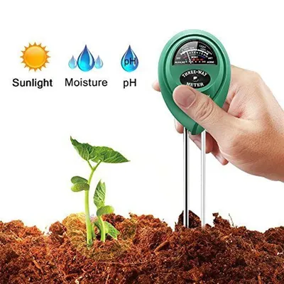 3 in 1 Soil PH Meter Sunlight PH Tester Plants Acidity Humidity PH Monitor Detector Garden Flowers Soil Moisture Sensor Meter