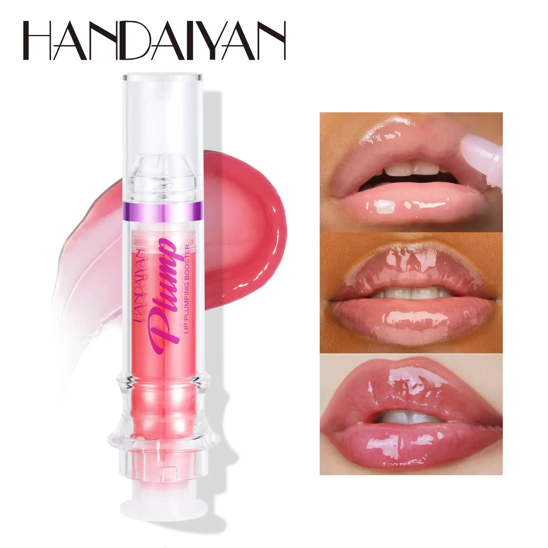 HANDAYAN 6-Farben-Lippen praller Glanz, feuchtigkeitsspendender Honigöl-Enhancer, transparenter Glanz, Booster, Make-up, Schönheit Image
