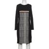 BON A Parte Damen Kleid, Gr. 34, schwarz, Elasthan, Baumwolle, Synthetik, Viskose