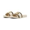 Badesandale PUMA "LEADCAT 2.0 ANIMAL FLAIR", Gr. 42, alpine snow, puma gold, Synthetik, bedruckt, sportlich, Schuhe