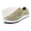 Barfußschuh LEGUANO "SCIO", Damen, Gr. 47, grün (khaki), Textil, meliert, sportlich, Schuhe, Slipper, Bequemschuh mit speziell entwickelter Laufsohle