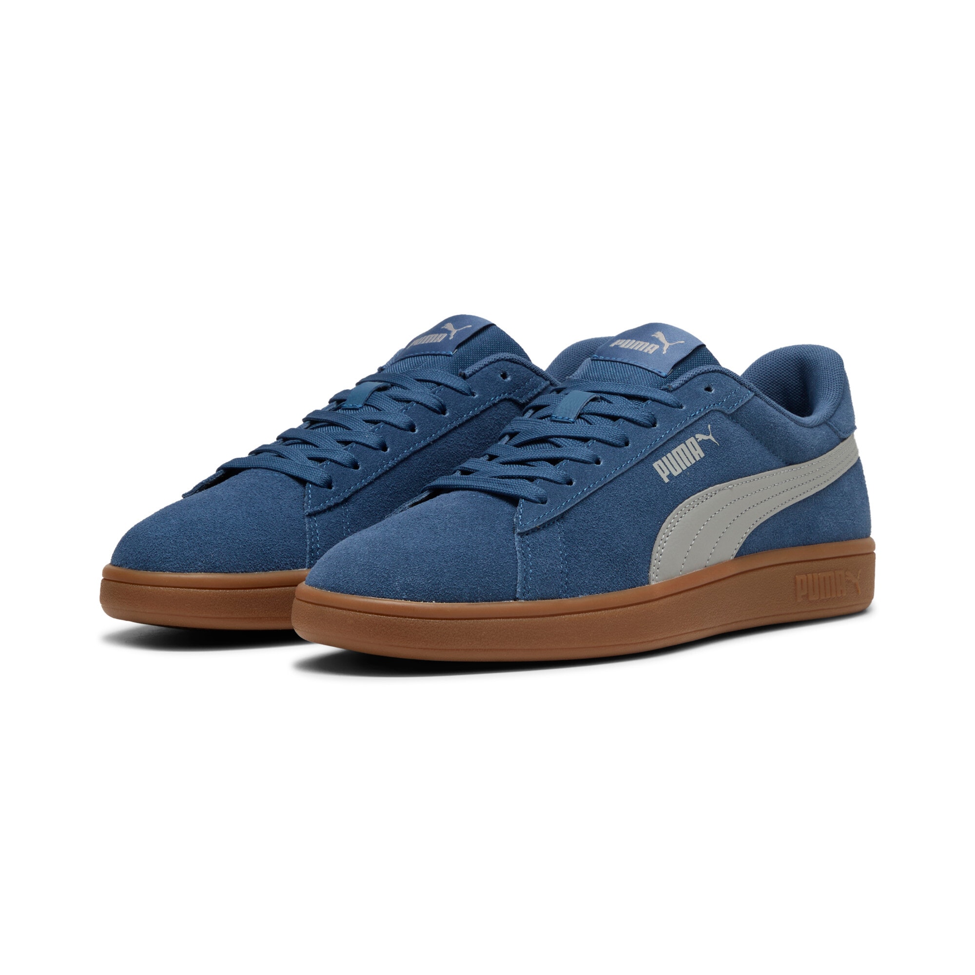 Sneaker PUMA "SMASH 3.0", Damen, Gr. 41, grau (schwarz indigo, gray echo, gum), unifarben, Schuhe Sneaker