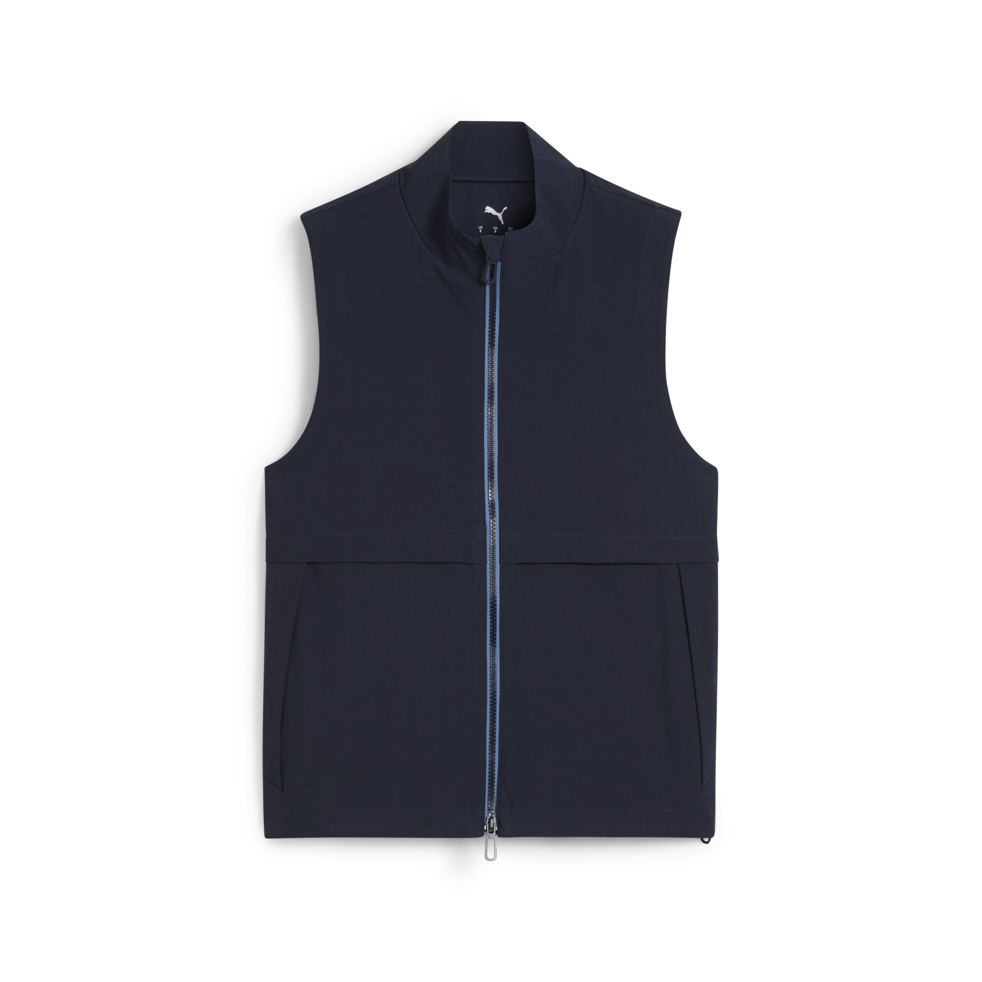 Windbreaker PUMA "CLOUDSPUN Ripguard Weste Damen", Damen, Gr. M, blau (deep navy blau), 90% Polyester, 10% Elasthan, ohne Ärmel, Jacken Image