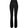 Leggings URBAN CLASSICS "Urban Classics Damen Ladies Flared Rib Knit Leggings", Damen, Gr. XL, US-Größen, schwarz, 35% Polyacryl, 35% Viskose, 30% Polyamid, unifarben, normal, Hosen