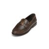 Loafer MARC O'POLO "aus Rindleder in Vintage-Optik", Damen, Gr. 37, vintage schwarz braun, Obermaterial: 100% Leder (Rind), Schuhe