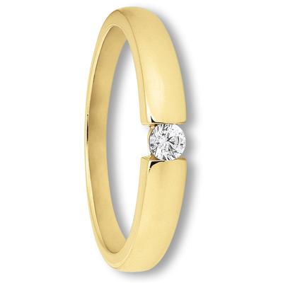 Goldring ONE ELEMENT "Zirkonia Ring aus 333 Gelbgold Zirkonia Ring aus 333 Gelbgold" Gr. 54, gold, Fingerringe, Damen, 54,mit Zirkonia, Gelbgold 333-Gold, Gelbgold 333, Gold, edles Design – modisch & dezent zugleich Image