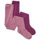 Minymo - Kid's Stockings with Pattern 2-Pack - Strumpfhose Gr 68/74 rosa/lila