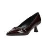 Pumps NERO GIARDINI "Nero Giardini Pumps Leder", Damen, Gr. 39, rot (bordeaux), Leder, casual, Schuhe