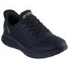 Slip-On Sneaker SKECHERS "BOBS SQUAD 4", Damen, Gr. 36, schwarz, Lederimitat, unifarben, sportlich, Schuhe, Slipper, Freizeitschuh mit Slip-ins zum Schlupfen