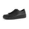 Slip-On Sneaker GABOR, Damen, Gr. 39, schwarz, Leder, unifarben, sportlich, Schuhe, Freizeitschuh, Halbschuh, Schnürschuh, elastische Schnürsenkel