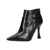 High-Heel-Stiefelette NERO GIARDINI "Nero Giardini Stiefelette Leder", Damen, Gr. 36, schwarz, Leder, casual, Schuhe