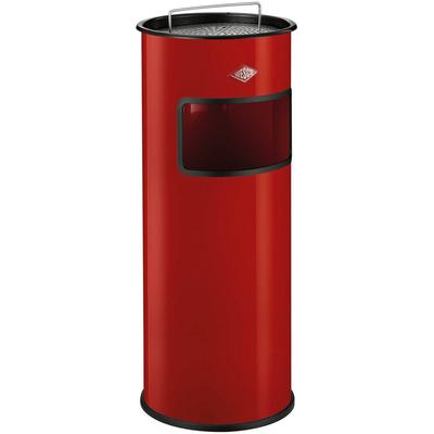 Aschenbecher WESCO, rot, B:32cm H:74cm T:32cm, Stahlblech, Mülleimer, Standascher mit Sieb, 24 Liter Image