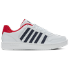 Sneaker K-SWISS "COURT PALISADES", Gr. 41, weiß, peacoat, mars rot, Leder, sportlich, Schuhe