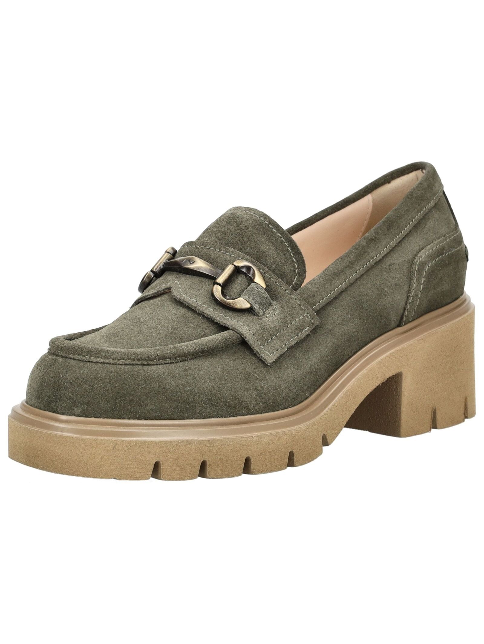 Pumps NERO GIARDINI "Nero Giardini Pumps Veloursleder", Damen, Gr. 38, grün (dunkelgrün), Veloursleder, Casual, Schuhe