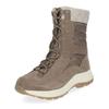 Schnürstiefelette TAMARIS "Tamaris Stiefelette Leder/Textil", Damen, Gr. 39, grau (taupe), Leder, Textil, casual, Schuhe