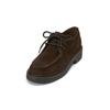 Schlupfboots MARC O'POLO "aus weichem Veloursleder", Damen, Gr. 39, braun (schwarz earth), Obermaterial: 100% Leder (Rind), Schuhe