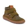 Barfußschuh FRODDO "BAREFOOT TEX AUTUMN", Kinder, Gr. 32, grün (khakifarben), Veloursleder, Textil, modisch, Schuhe, Klettschuh, Winterstiefel mit TEX-Membrane