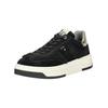 Sneaker NERO GIARDINI "Nero Giardini Sneaker Leder/Textil", Damen, Gr. 37, schwarz (schwarz, silber), Leder, Textil, casual, Schuhe