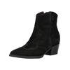 Bikerboots NERO GIARDINI "Nero Giardini Stiefelette Veloursleder", Damen, Gr. 38, schwarz, Veloursleder, casual, Schuhe