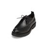Schlupfboots MARC O'POLO "aus glattem Rindleder", Damen, Gr. 44, schwarz, Obermaterial: 100% Leder (Rind), Schuhe