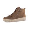 Sneakerboots GABOR, Damen, Gr. 41, braun (rehbraun), Ziegenveloursleder, unifarben, sportlich, Schuhe, Plateau, Stiefelette, Schnürboots mit Best Fitting Funktion
