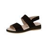 Riemchensandale CAPRICE "Caprice Sandalen Nubukleder", Damen, Gr. 36, schwarz, Nubukleder, casual, Schuhe