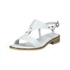 Riemchensandale NERO GIARDINI "Nero Giardini Sandalen Leder", Damen, Gr. 39, weiß, Leder, casual, Schuhe