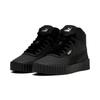 Sneaker PUMA "CARINA 3.0 MID WTR", Gr. 38,5, schwarz (puma schwarz, puma silber), Synthetik, unifarben, sportlich, Schuhe