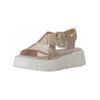 Keilsandalette GABOR "Gabor Sandalen Leder", Damen, Gr. 42, puder, Leder, casual, Schuhe