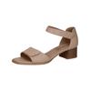 Riemchensandale CAPRICE "Caprice Sandalen Nappaleder", Damen, Gr. 37, weiß (sanftes weiß), Nappaleder, casual, Schuhe