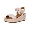 Keilsandalette INUOVO "INUOVO Sandalen Leder", Damen, Gr. 39, rosa (hellrosa), Leder, casual, Schuhe