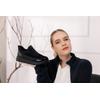 Plateausneaker REMONTE, Damen, Gr. 37, schwarz, Textil, Lederimitat, Lacklederimitat, unifarben mit Farbeinsatz, sportlich, Schuhe, Halbschuh, Casual-Sneaker mit Anziehlasche