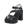 High-Heel-Sandalette NERO GIARDINI "Nero Giardini Sandalen Leder", Damen, Gr. 36, schwarz, Leder, casual, Schuhe