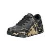Sneaker SKECHERS "Skechers Sneaker Synthetik", Damen, Gr. 39, gold (schwarz, gold), Synthetik, casual, Schuhe