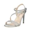 High-Heel-Sandalette NERO GIARDINI "Nero Giardini Sandalen Lederimitat", Damen, Gr. 40, silber, Lederimitat, casual, Schuhe