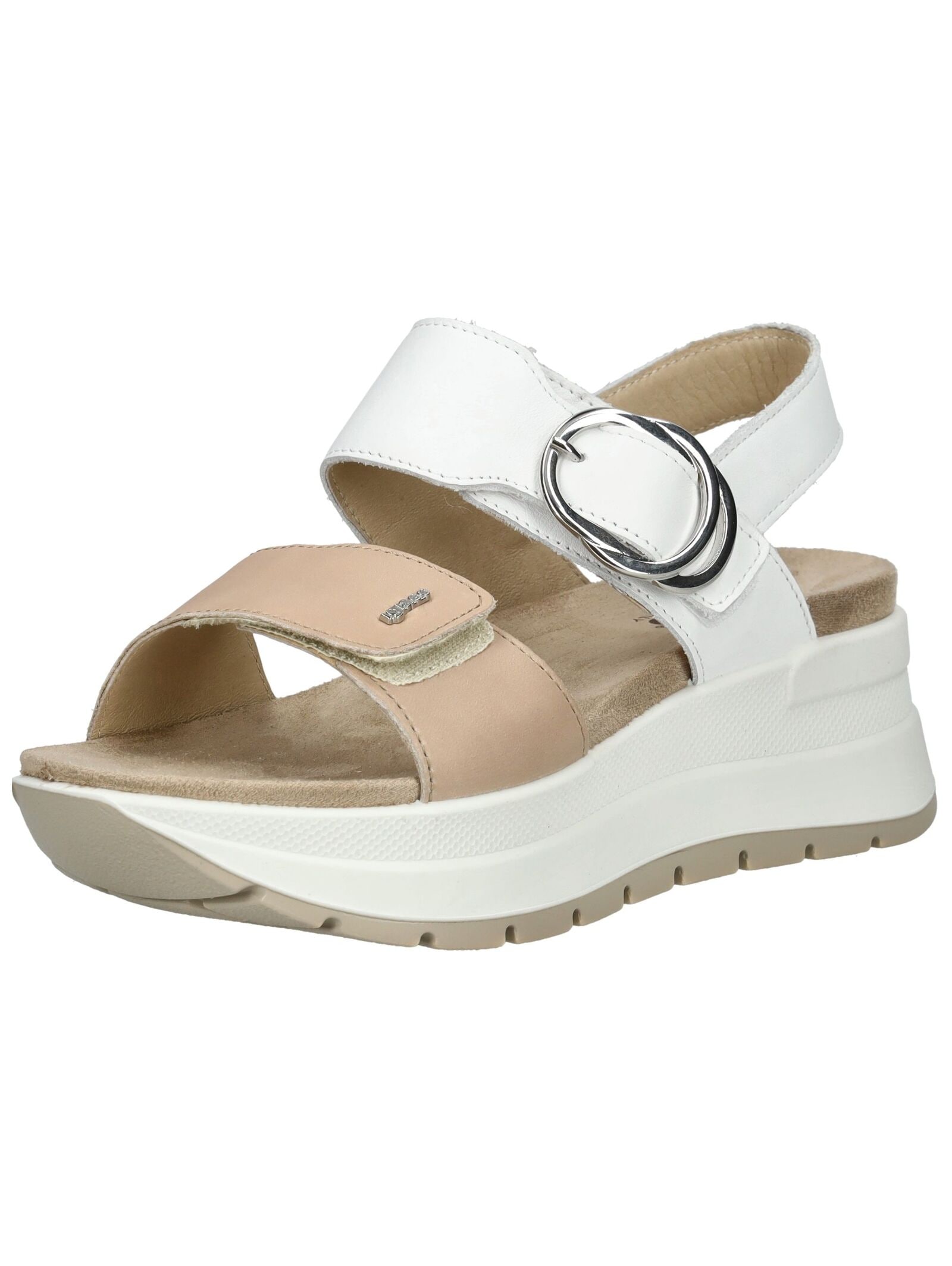 Keilsandalette IGI & CO "IGI & CO Sandalen Leder", Damen, Gr. 40, weiß, Leder, Schuhe