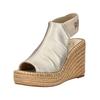 Keilsandalette REPLAY "Replay Sandalen Lederimitat", Damen, Gr. 41, grau (platin), Lederimitat, casual, Schuhe